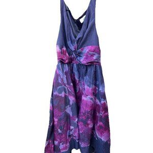 NEIMAN MARCUS Women's Size 14 Silk Cotton Vintage Turquiose Slip Dress Long